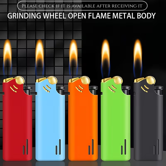 25-piece metal lighter set, candle lighter, portable compact butane lighter