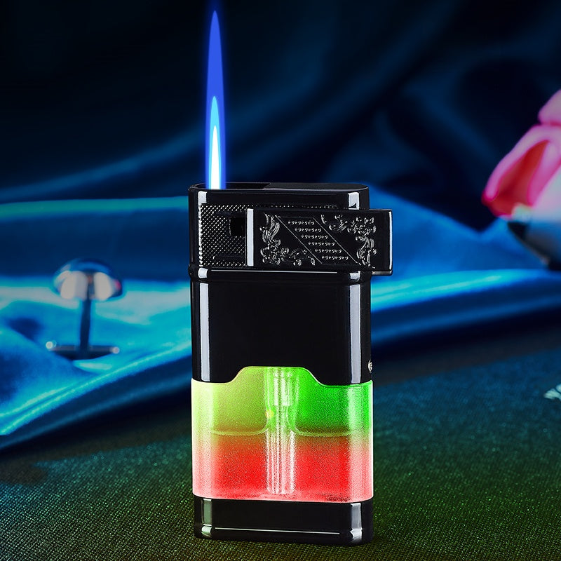 (Excluding butane gas), windproof lighter, straight blue flame lighter, lighter, butane lighter