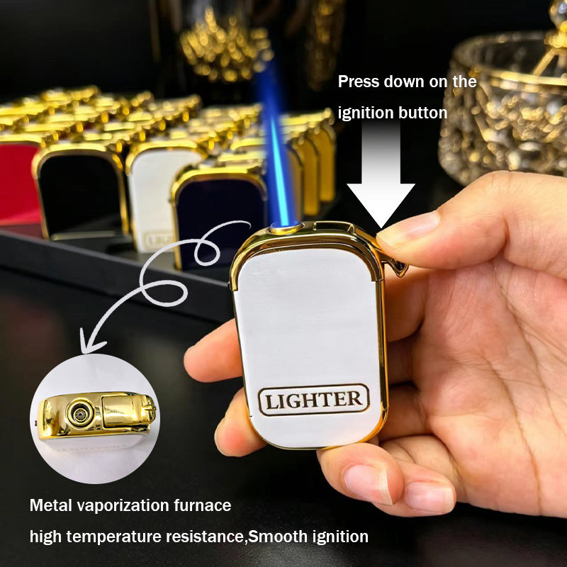 25pcs Windproof Straight Blue Flame Lighter, Butane Lighter Set, High-End Durable Metal Lighter, Exquisite Portable Lighter, Adjustable Flame, Suitable for Family And Friends, Suitable for Precise Ignition, Candle Parties