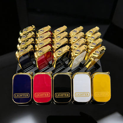 25pcs Windproof Straight Blue Flame Lighter, Butane Lighter Set, High-End Durable Metal Lighter, Exquisite Portable Lighter, Adjustable Flame, Suitable for Family And Friends, Suitable for Precise Ignition, Candle Parties
