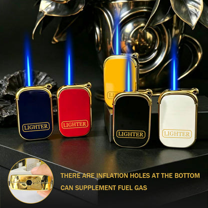 25pcs Windproof Straight Blue Flame Lighter, Butane Lighter Set, High-End Durable Metal Lighter, Exquisite Portable Lighter, Adjustable Flame, Suitable for Family And Friends, Suitable for Precise Ignition, Candle Parties