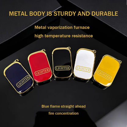 25pcs Windproof Straight Blue Flame Lighter, Butane Lighter Set, High-End Durable Metal Lighter, Exquisite Portable Lighter, Adjustable Flame, Suitable for Family And Friends, Suitable for Precise Ignition, Candle Parties