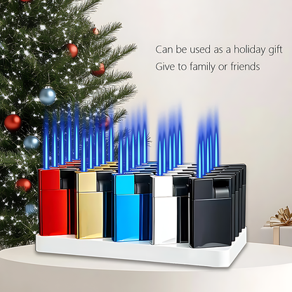 25pcs Set Of Lighters, Butane Lighters, Durable Portable Lighters, Windproof Lighters, Adjustable Flame Size, Suitable for Outdoor Camping, Hiking, Precise Ignition, Barbecue Accessories, Home/wedding/party Candle Lighters
