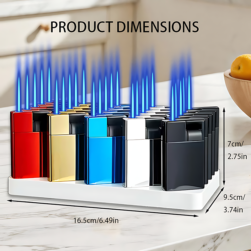 25pcs Set Of Lighters, Butane Lighters, Durable Portable Lighters, Windproof Lighters, Adjustable Flame Size, Suitable for Outdoor Camping, Hiking, Precise Ignition, Barbecue Accessories, Home/wedding/party Candle Lighters