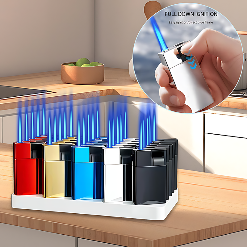 25pcs Set Of Lighters, Butane Lighters, Durable Portable Lighters, Windproof Lighters, Adjustable Flame Size, Suitable for Outdoor Camping, Hiking, Precise Ignition, Barbecue Accessories, Home/wedding/party Candle Lighters