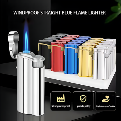 25pcs Set Of Butane Lighters, Windproof Jet Flame, Durable Portable Lighter with Metal Shell, Adjustable Flame Size, Inflatable, Suitable for Kitchen, Outdoor Barbecue, Hiking, Precise Ignition, Unique Holiday Gift