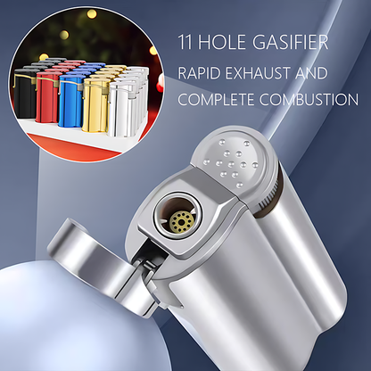 25pcs Set Of Butane Lighters, Windproof Jet Flame, Durable Portable Lighter with Metal Shell, Adjustable Flame Size, Inflatable, Suitable for Kitchen, Outdoor Barbecue, Hiking, Precise Ignition, Unique Holiday Gift