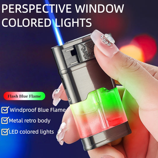 (Excluding butane gas), windproof lighter, straight blue flame lighter, lighter, butane lighter
