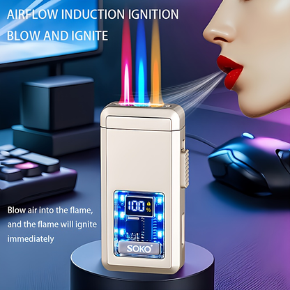 (Excluding butane gas), intelligent ignition lighter, tri color flame lighter, butane lighter, lighter