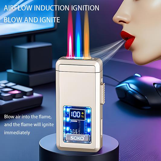 (Excluding butane gas), intelligent ignition lighter, tri color flame lighter, butane lighter, lighter