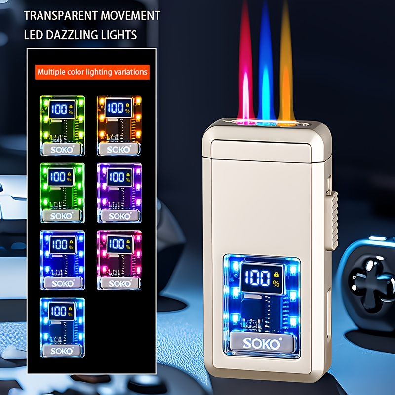 (Excluding butane gas), intelligent ignition lighter, tri color flame lighter, butane lighter, lighter