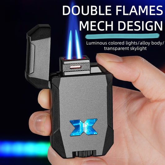 (Excluding butane gas), dual flame lighter, blue flame lighter, windproof lighter, butane lighter