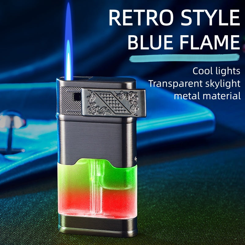 (Excluding butane gas), windproof lighter, straight blue flame lighter, lighter, butane lighter