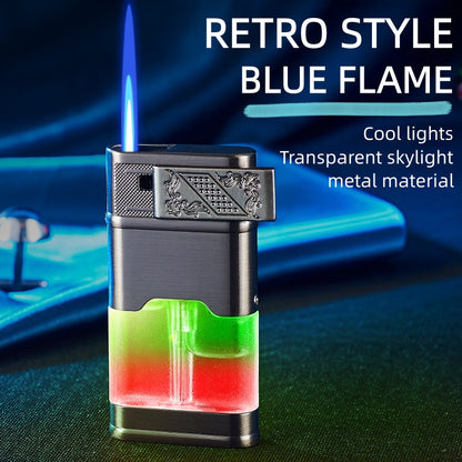 (Excluding butane gas), windproof lighter, straight blue flame lighter, lighter, butane lighter