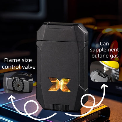 (Excluding butane gas), dual flame lighter, blue flame lighter, windproof lighter, butane lighter