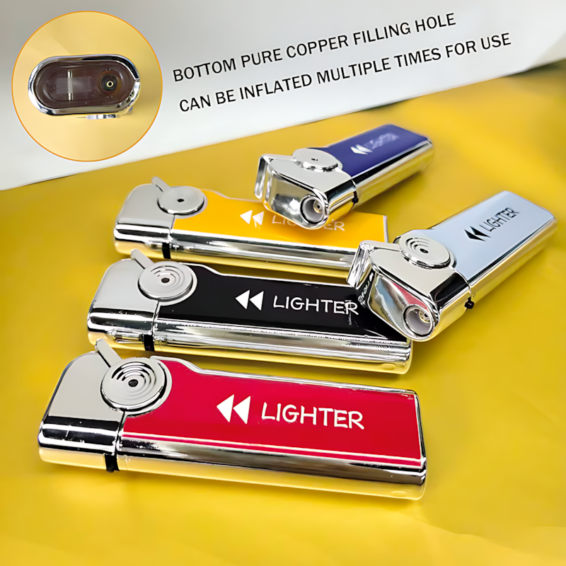 25 High-end Durable Metal Lighters, Blue Jet Flame Lighter Set, Adjustable Flame Size, Precise Ignition, Suitable for Portable Outdoor Lighters for Camping, Survival, And Candles, An Excellent Gift for Friends/family