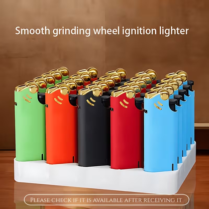 25-piece metal lighter set, candle lighter, portable compact butane lighter