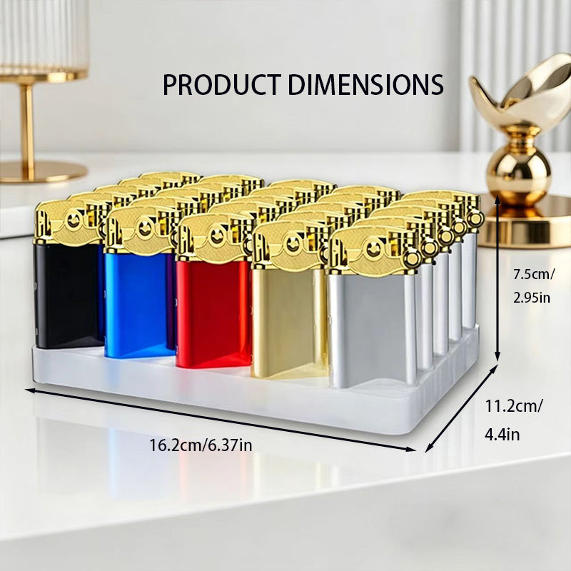 25pcs Butane Lighter Set, Lighter Set, Windproof Design, Instant Ignition, Adjustable Flame Size, Refillable And Adjustable Pocket Lighter, Suitable for Home, Camping Gear, Outdoor And Travel, A Good Gift for Men And Women