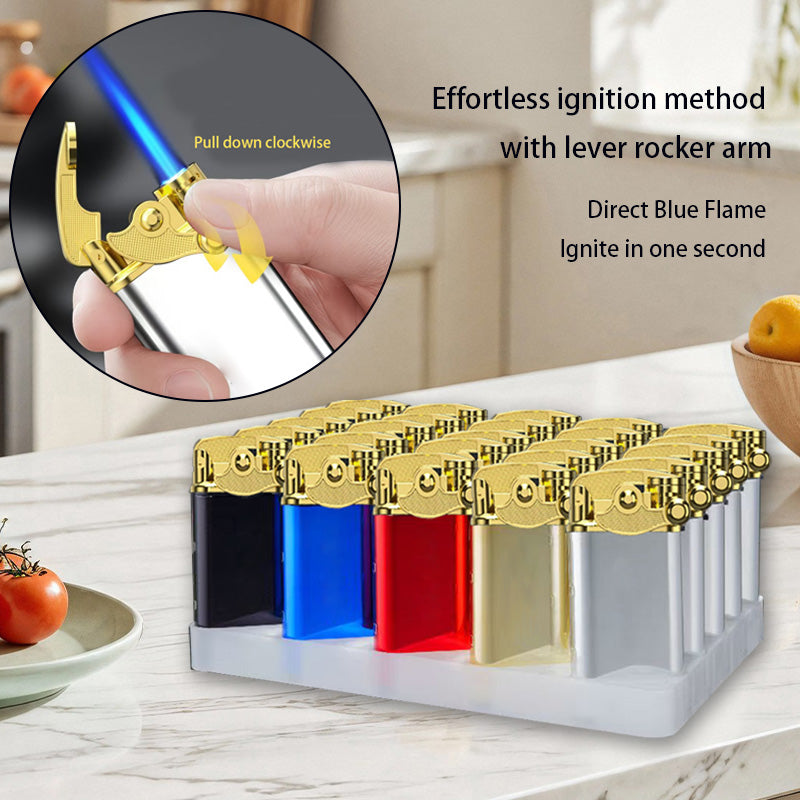 25pcs Butane Lighter Set, Lighter Set, Windproof Design, Instant Ignition, Adjustable Flame Size, Refillable And Adjustable Pocket Lighter, Suitable for Home, Camping Gear, Outdoor And Travel, A Good Gift for Men And Women