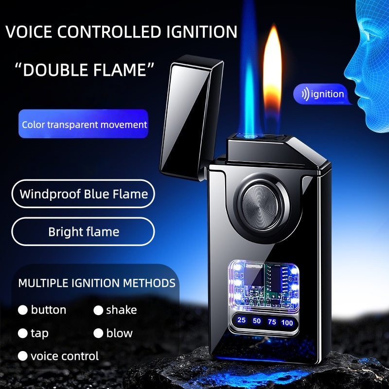 (Excluding butane gas), intelligent lighter, voice controlled dual flame lighter, candle lighter, butane lighter