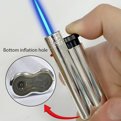 25pcs Set Of Butane Lighter, Windproof Direct Flame Lighter, Metal Body, Lightweight And Portable Lighter, Press Ignition, Adjustable Flame Size, Suitable for Precise Ignition, Outdoor Camping, Candle Parties, Holiday Gifts