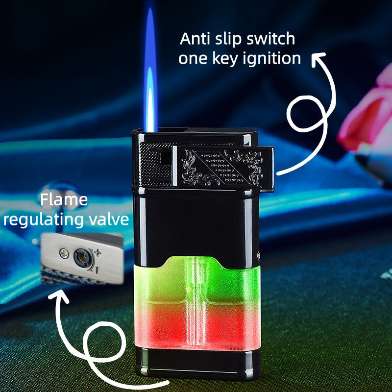 (Excluding butane gas), windproof lighter, straight blue flame lighter, lighter, butane lighter