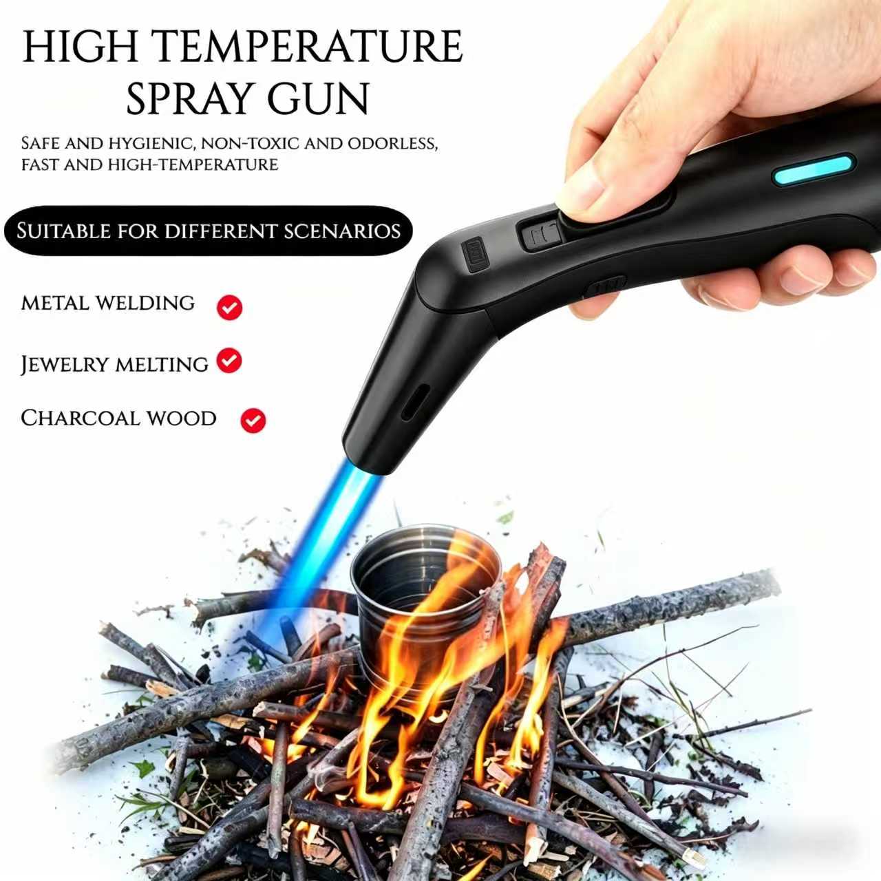 (Excluding butane gas), 1300 ° C high-temperature lighter, blue flame spray gun lighter, butane windproof lighter