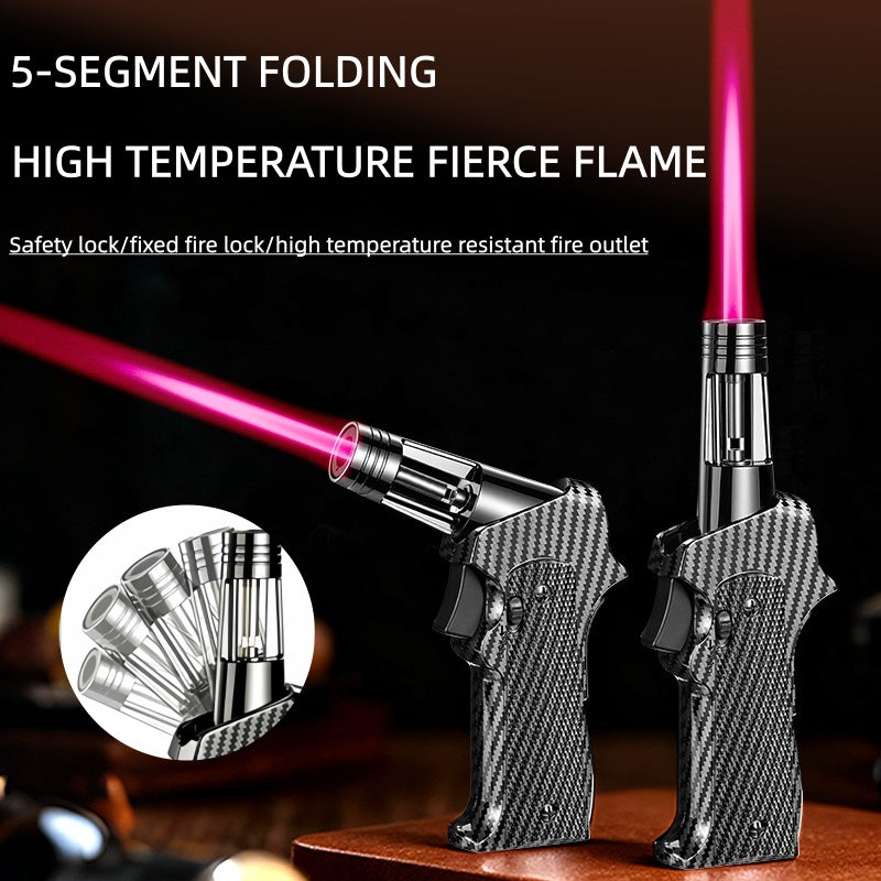 1300 ℃ high-temperature spray gun lighter (excluding butane gas), direct red flame spray gun lighter, windproof butane lighter