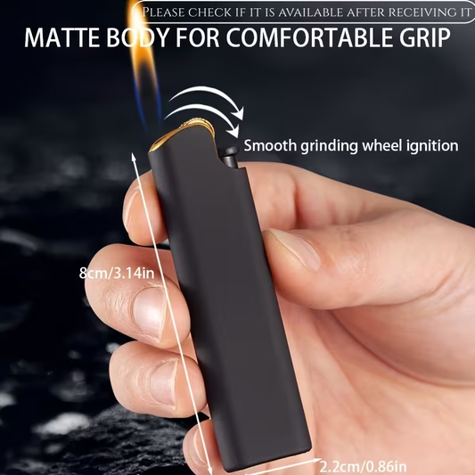 25-piece lighter set, butane lighter, candle igniter, grinding wheel igniter, metal casing