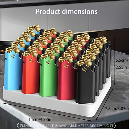 25-piece metal lighter set, candle lighter, portable compact butane lighter